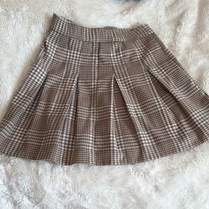 Hollister Brown Plaid Mini Skirt